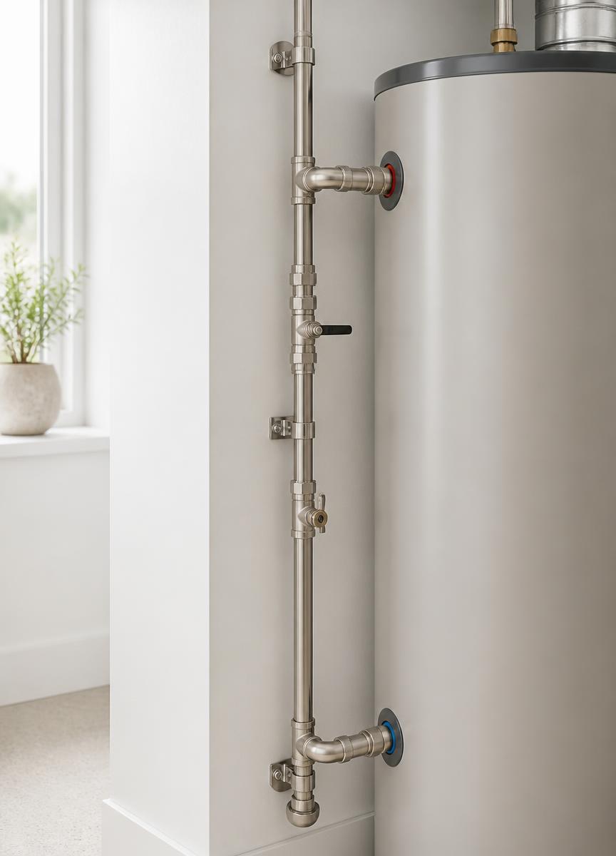 Water-heating connections